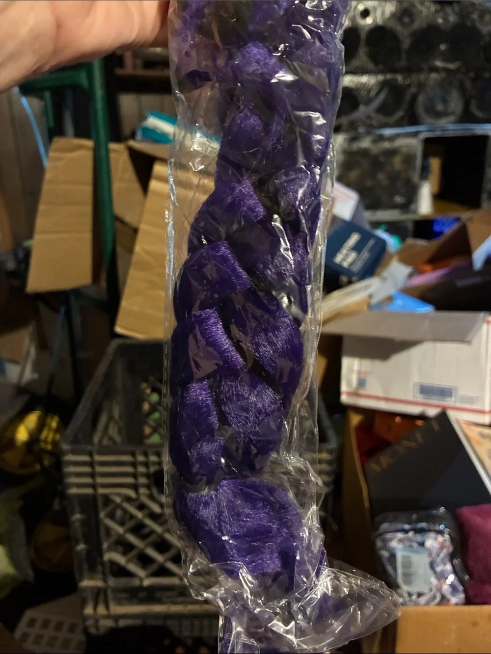 Purple Braided Hair Extension with Styling Accessories